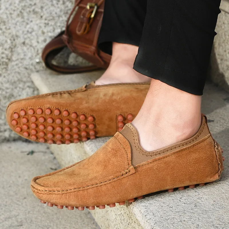 BBMTR Gommino Loafers Men Brown Gray Khaki Black-3