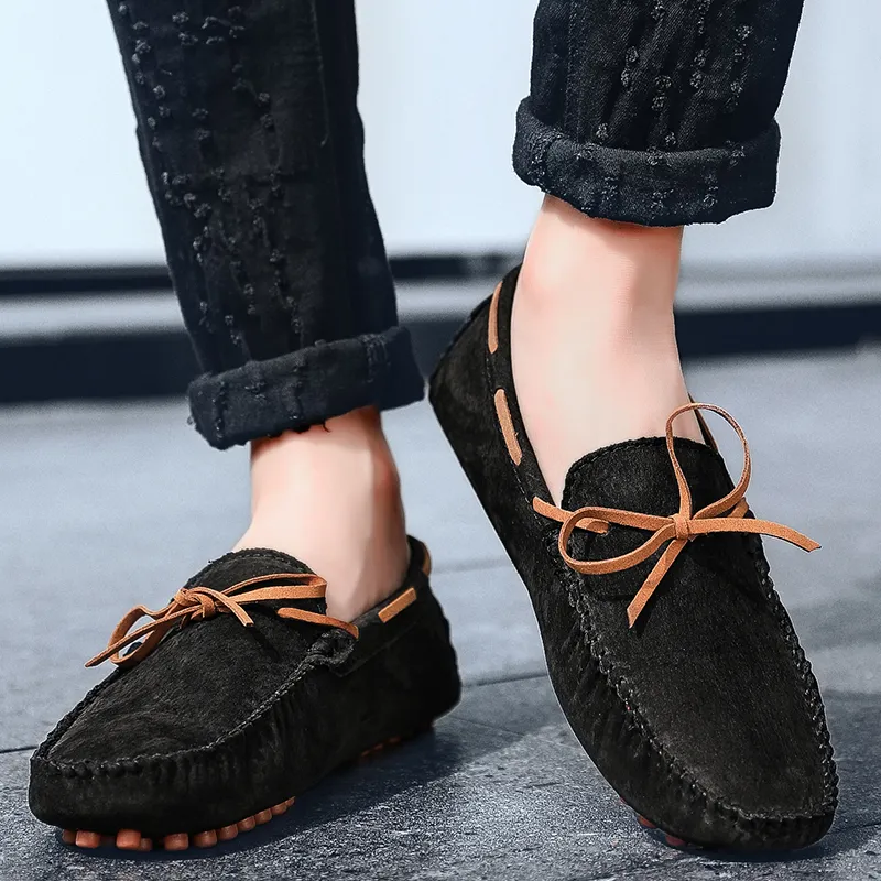 BBMTR Gommino Loafers Men Beige Yellow Black Light Brown Army Green Dark Blue-5