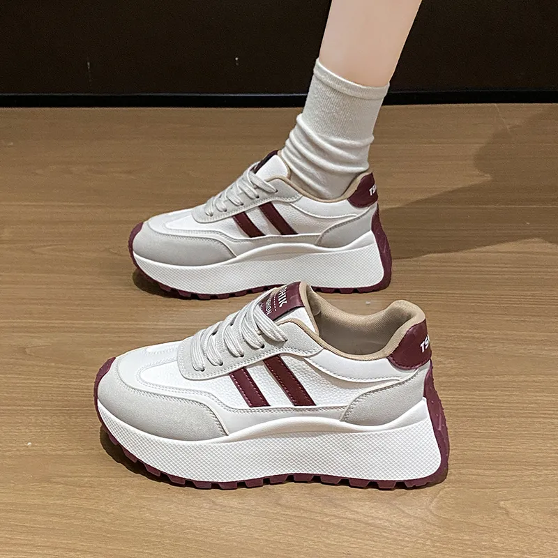 BBMTR Breathable Coverage Balance Lightweight Height Increasing Low Top Chunky Sneakers Women's-13