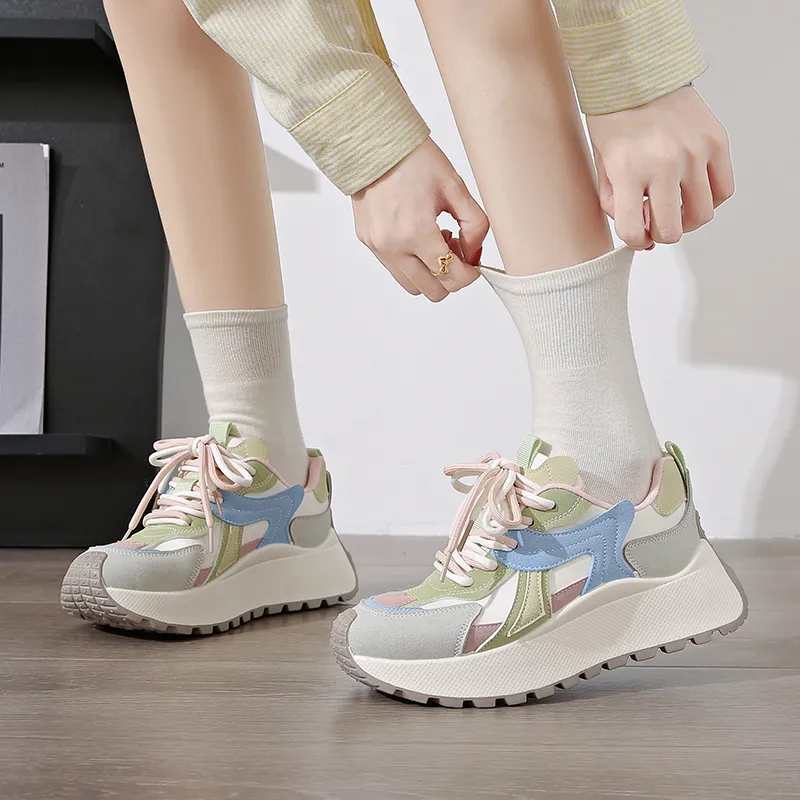 BBMTR Breathable, Height Increasing, Slip Resistant, Abrasion Resistant Low Top Casual Shoes Women's-1