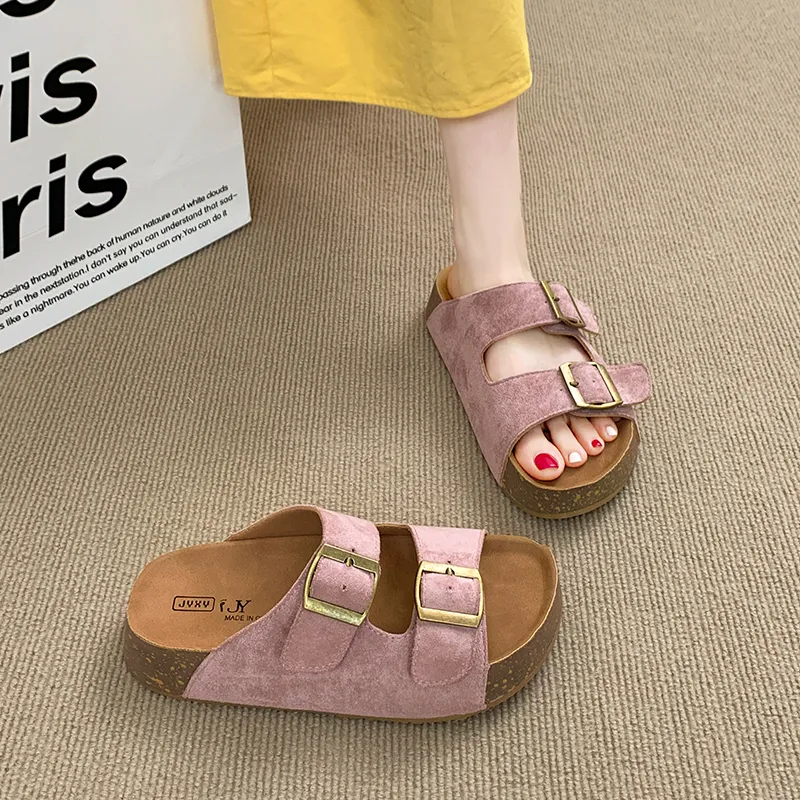 BBMTR Slide Slippers Women's Ecru/Khaki/Pink/Yellow-12