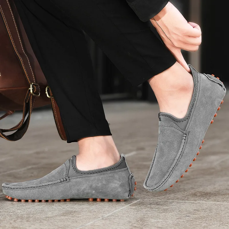 BBMTR Gommino Loafers Men Brown Gray Khaki Black-6