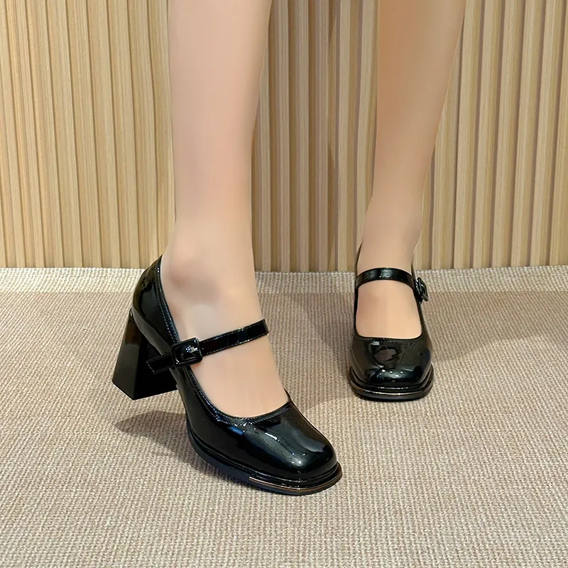 BBMTR Chunky Heel High Heels Women's-4