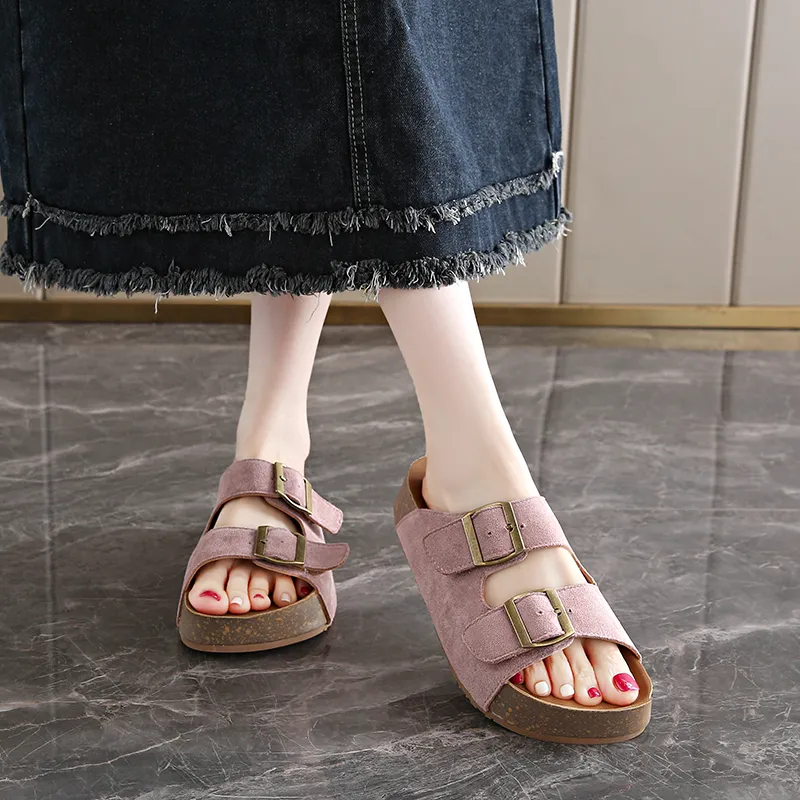 BBMTR Slide Slippers Women's Ecru/Khaki/Pink/Yellow-13