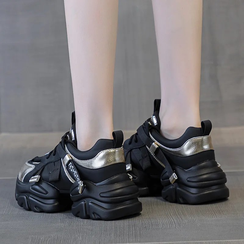 BBMTR Height Increasing Low Top Chunky Sneakers Women's-12