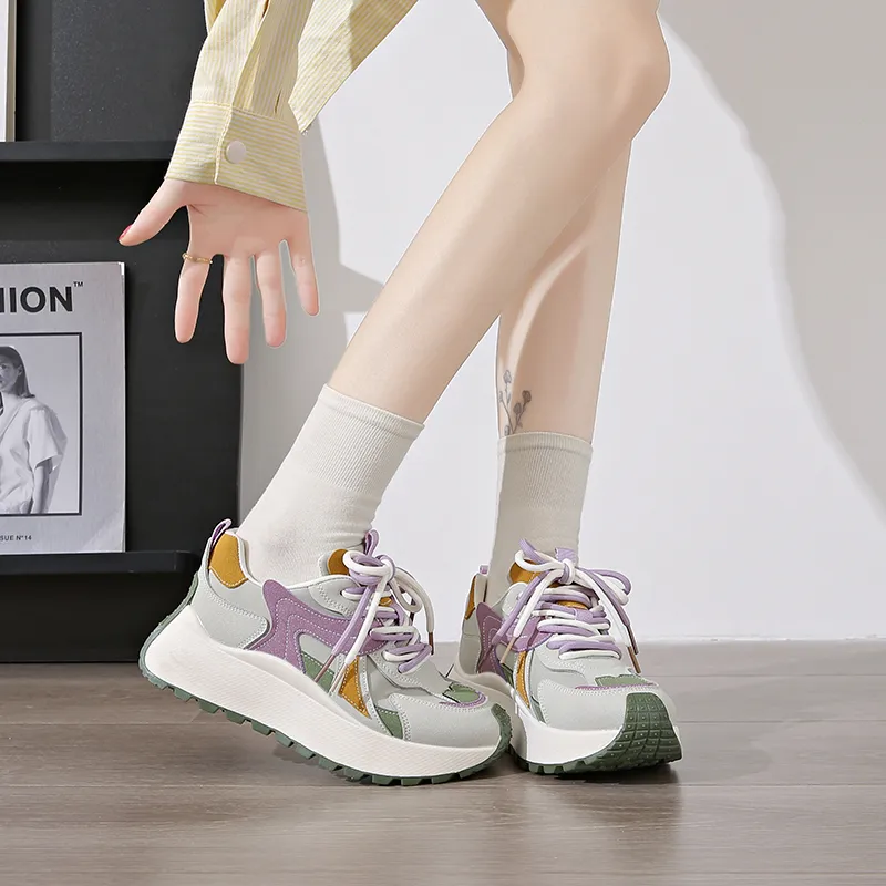 BBMTR Breathable, Height Increasing, Slip Resistant, Abrasion Resistant Low Top Casual Shoes Women's-8