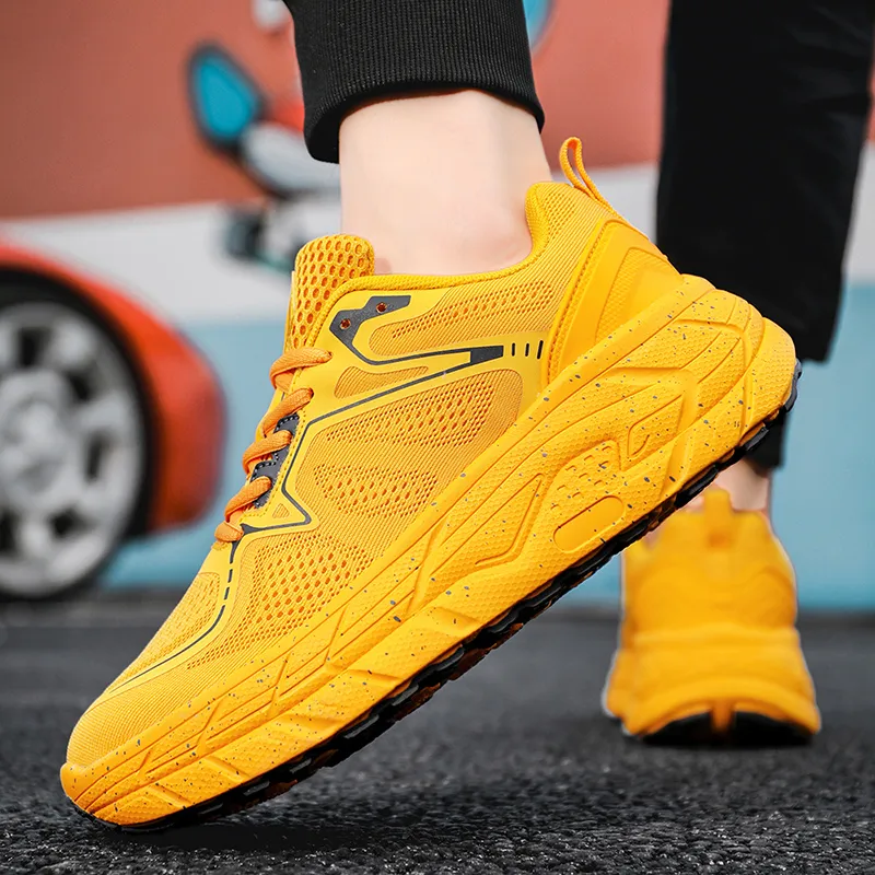 BBMTR Running Shoes Unisex Low Top Red/Yellow/White/Black-7