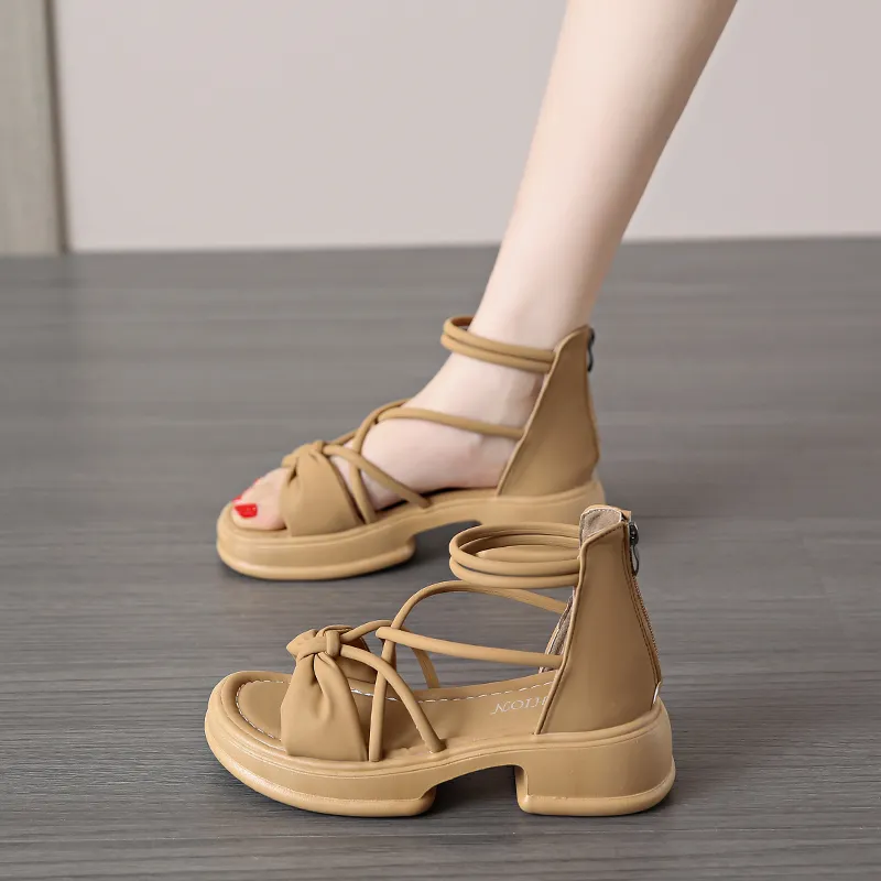 BBMTR Beach Sandals Women's Beige/Black/Khaki-12