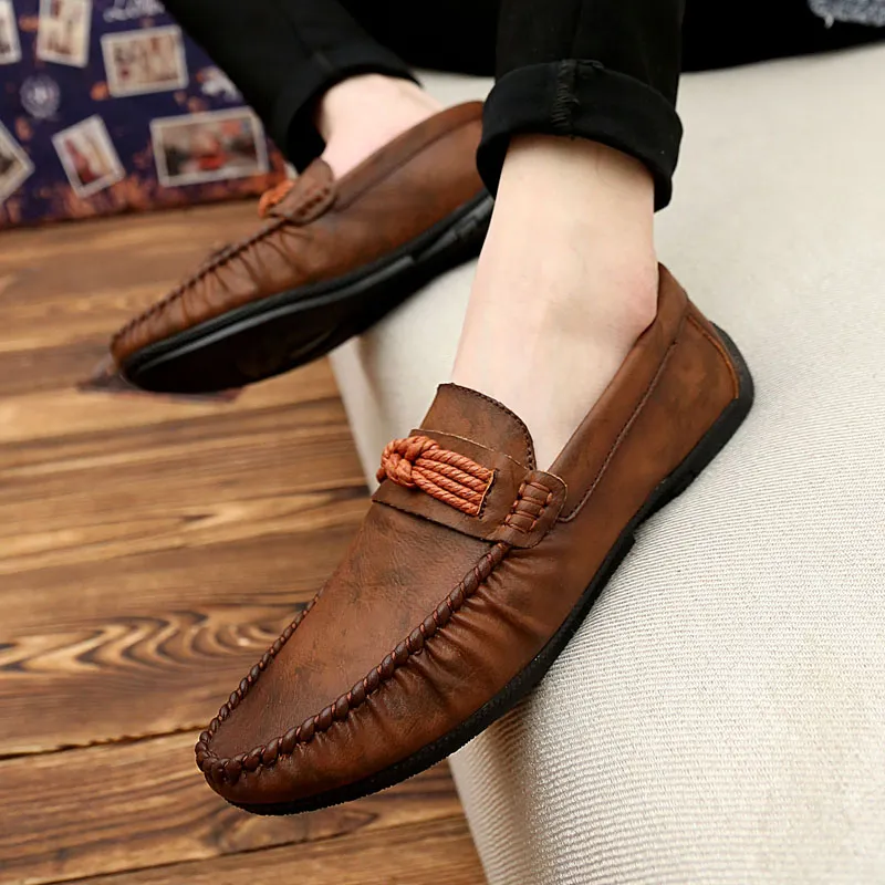 BBMTR Gommino Loafers Men Black Brown Blue-4