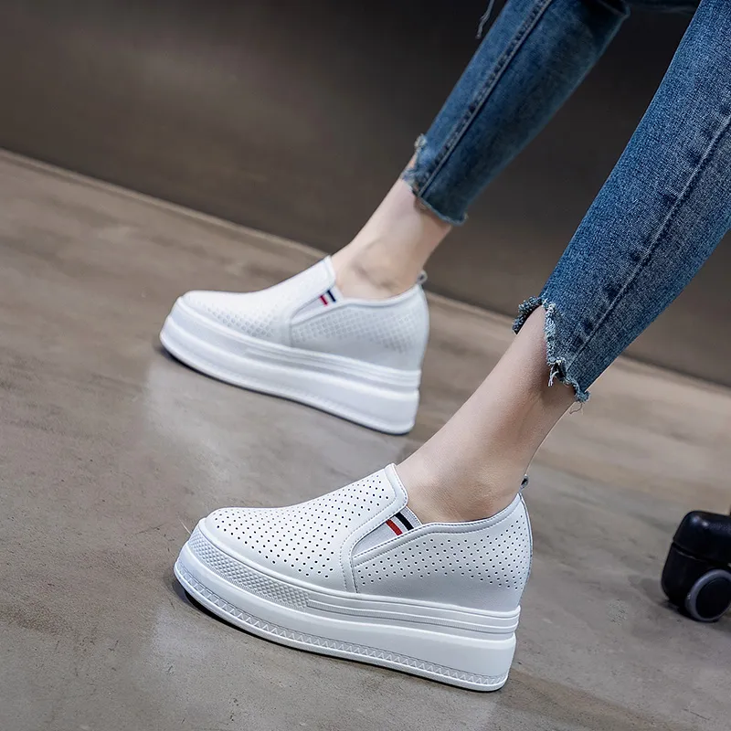 BBMTR Slip Resistant And Breathable Casual Shoes Women's White-3