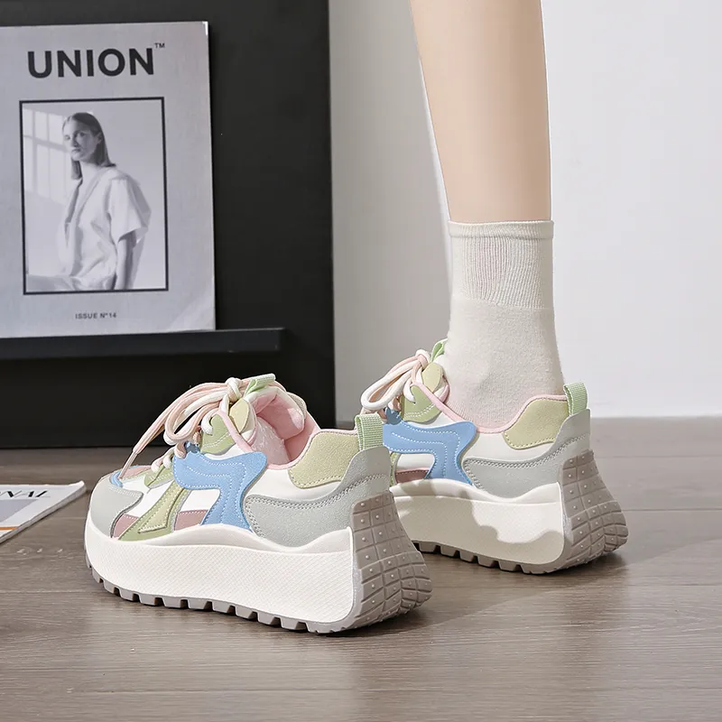 BBMTR Breathable, Height Increasing, Slip Resistant, Abrasion Resistant Low Top Casual Shoes Women's-4