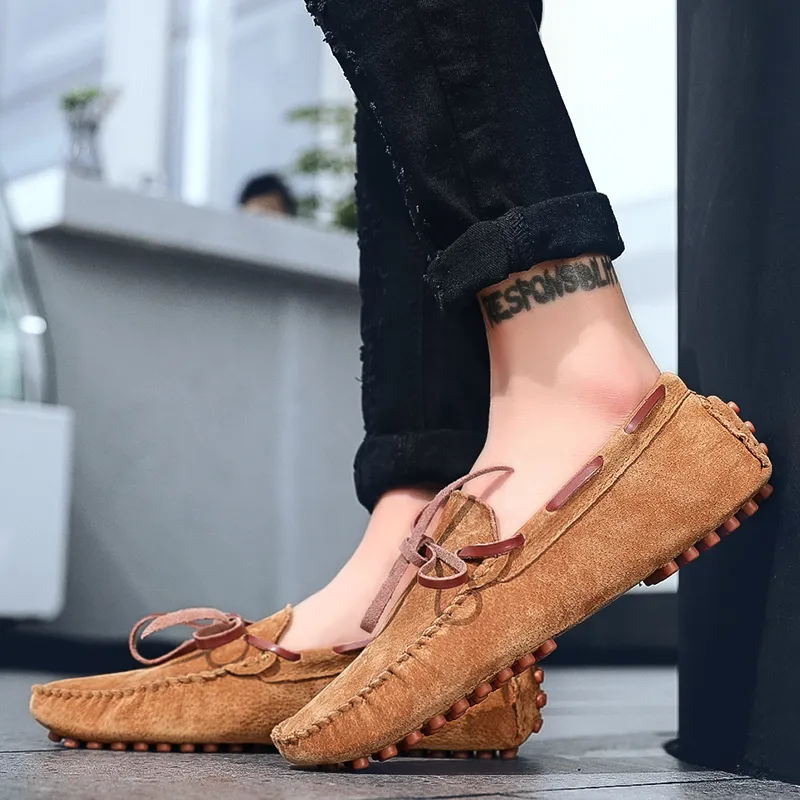 BBMTR Gommino Loafers Men Beige Yellow Black Light Brown Army Green Dark Blue-9
