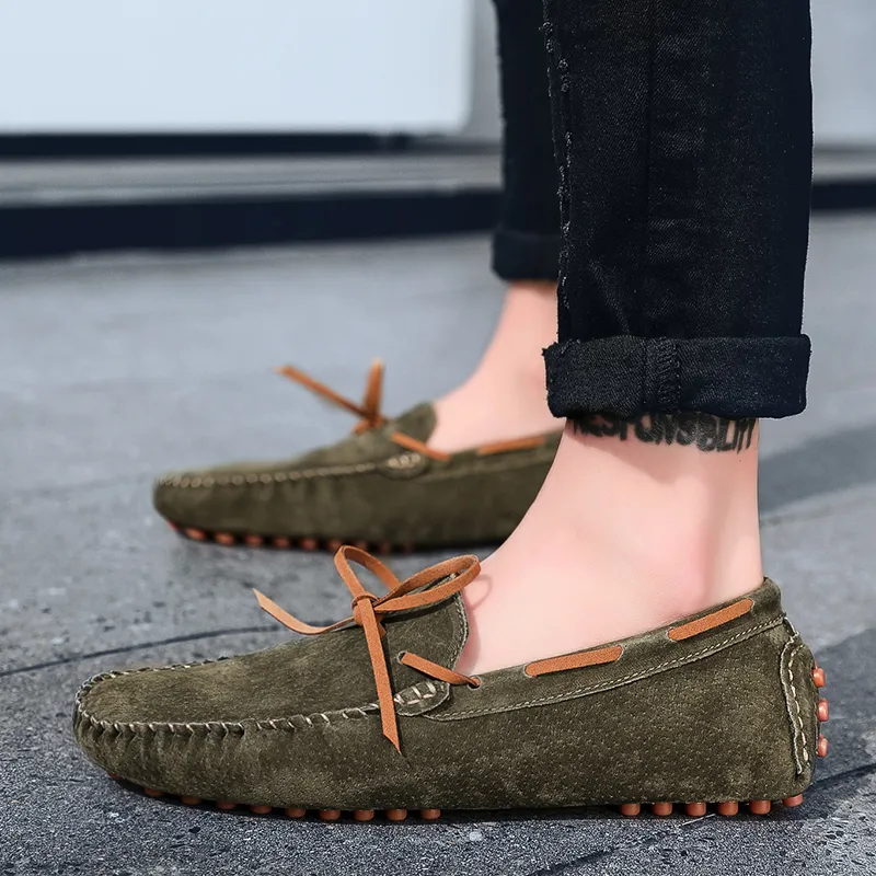 BBMTR Gommino Loafers Men Beige Yellow Black Light Brown Army Green Dark Blue-14