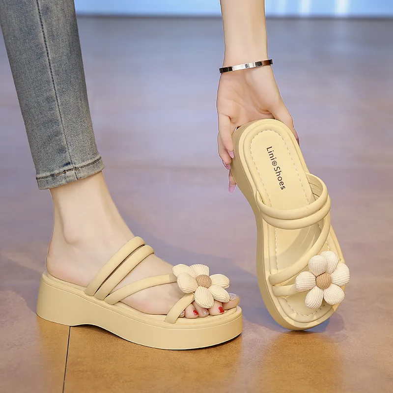 BBMTR Slide Slippers Women's Light Yellow/beige-3