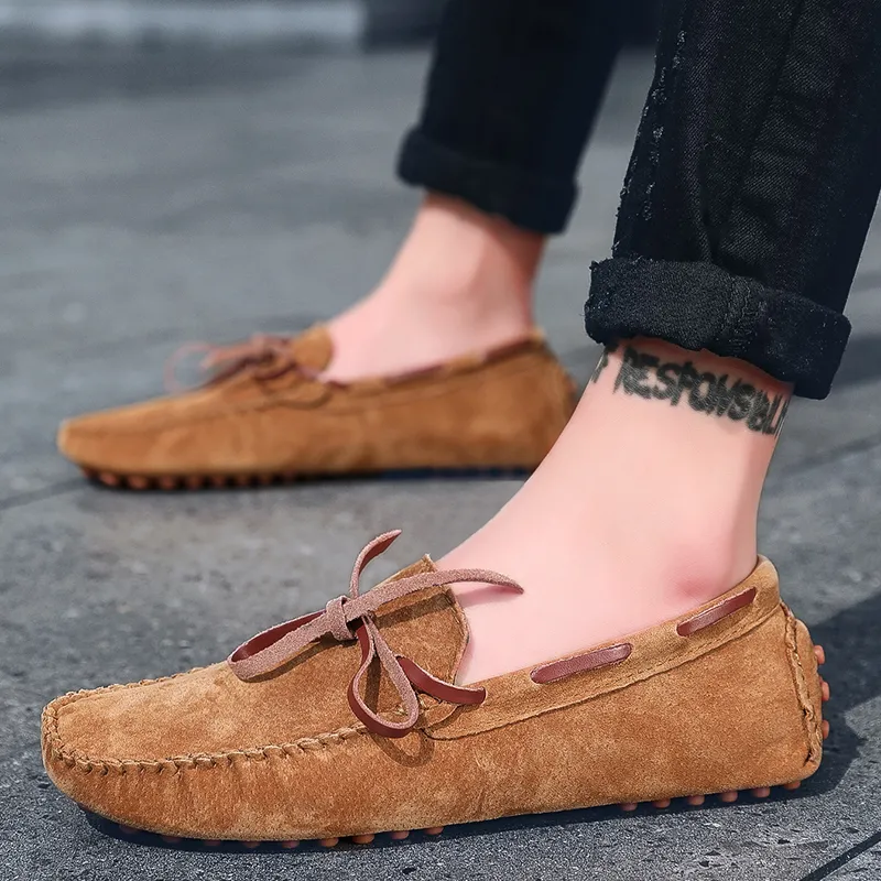 BBMTR Gommino Loafers Men Beige Yellow Black Light Brown Army Green Dark Blue-10