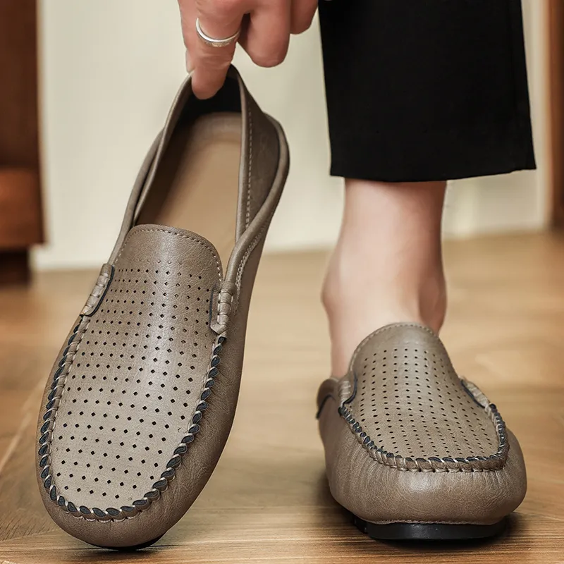 BBMTR Gommino Loafers Men Khaki/Black-3