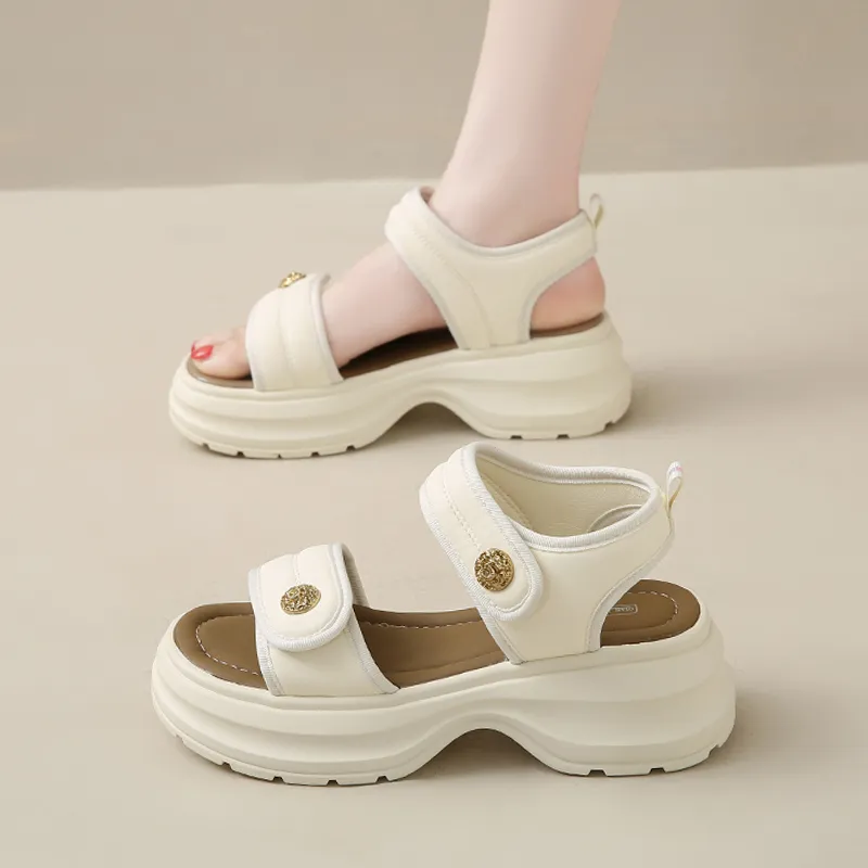 BBMTR Beach Sandals Women's Beige/Black/Khaki-1