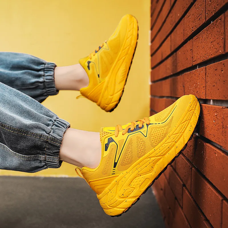 BBMTR Running Shoes Unisex Low Top Red/Yellow/White/Black-8