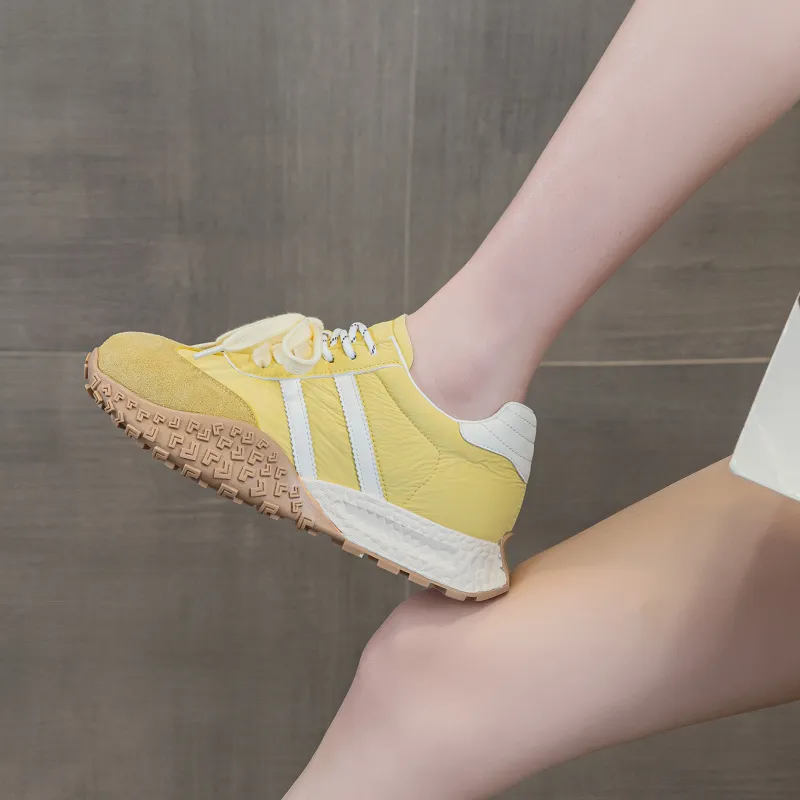 BBMTR Skateboard Shoes Women's Low Top Beige/Ginger Yellow/Misty Purple-8