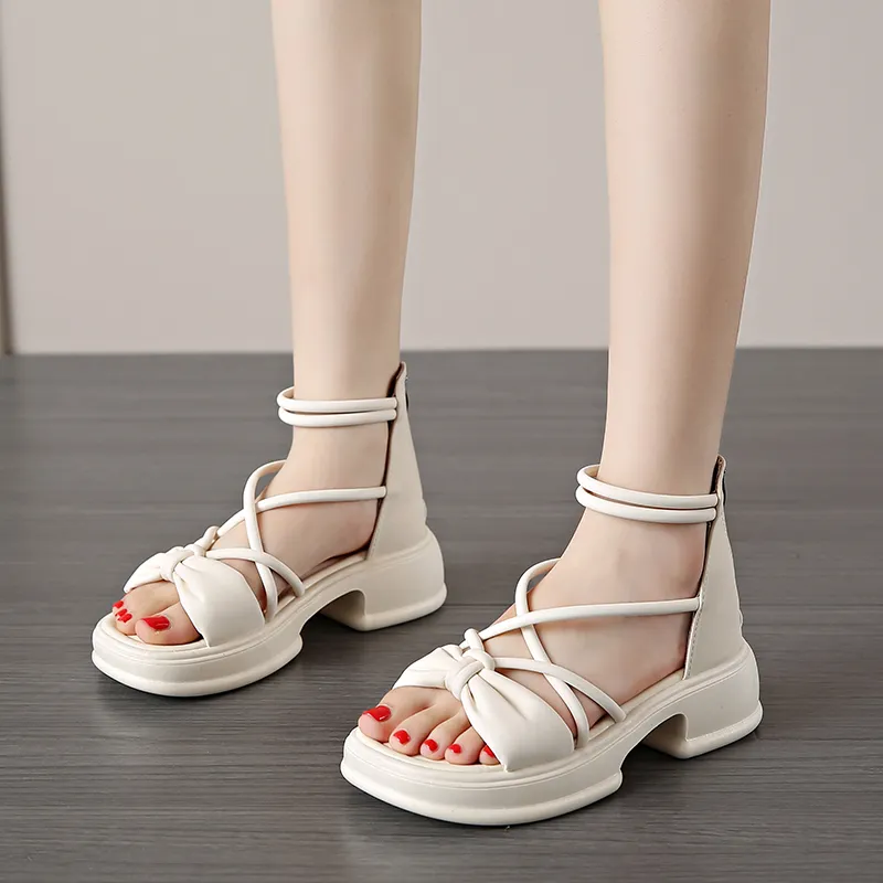 BBMTR Beach Sandals Women's Beige/Black/Khaki-4