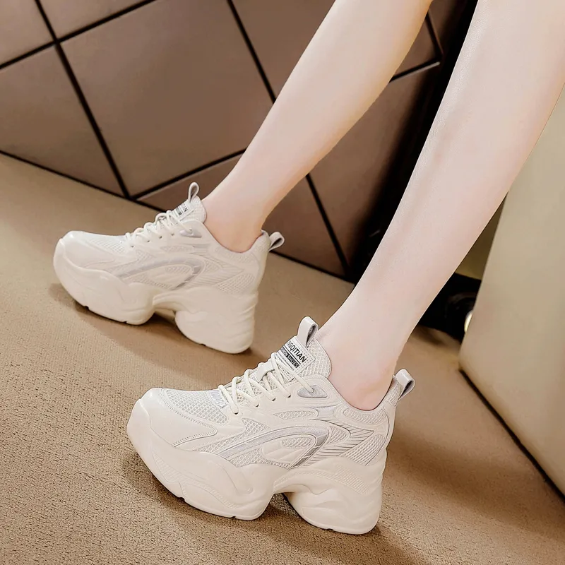 BBMTR Breathable, Slip Resistant, And Abrasion Resistant Chunky Sneakers Women's-10