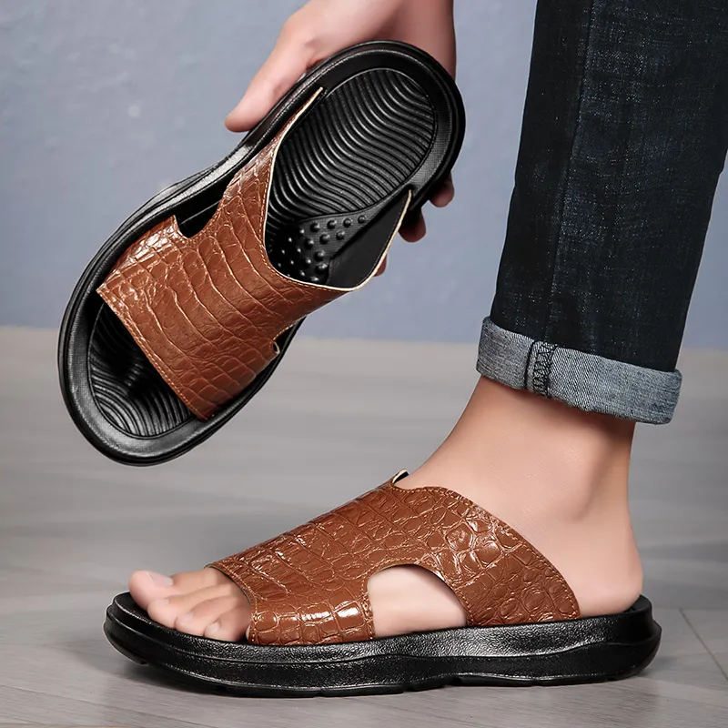 BBMTR Slide Slippers Men Black/Brown/Blue/Green-9