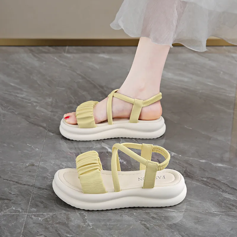 BBMTR Beach Sandals Women's Beige/Silver/Blue/Yellow-16