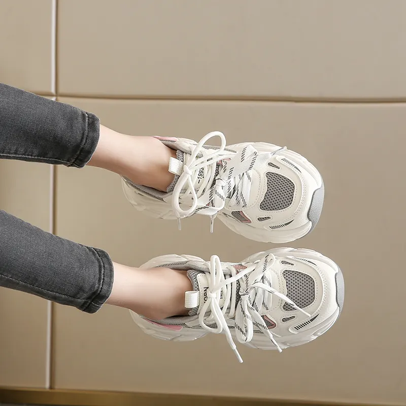 BBMTR Breathable Height Increase Low Top Chunky Sneakers Women's-2