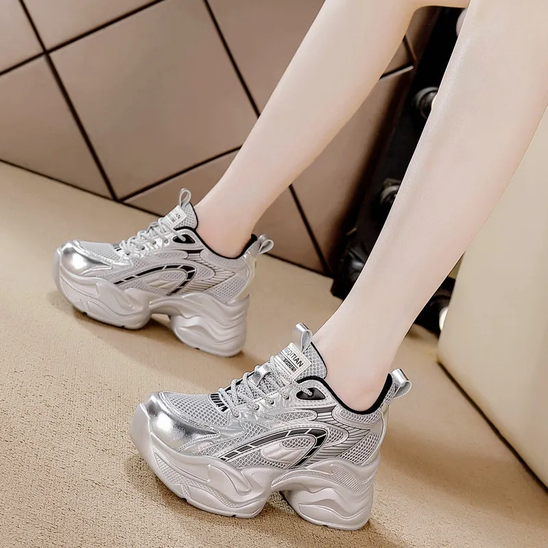 BBMTR Breathable, Slip Resistant, And Abrasion Resistant Chunky Sneakers Women's-1