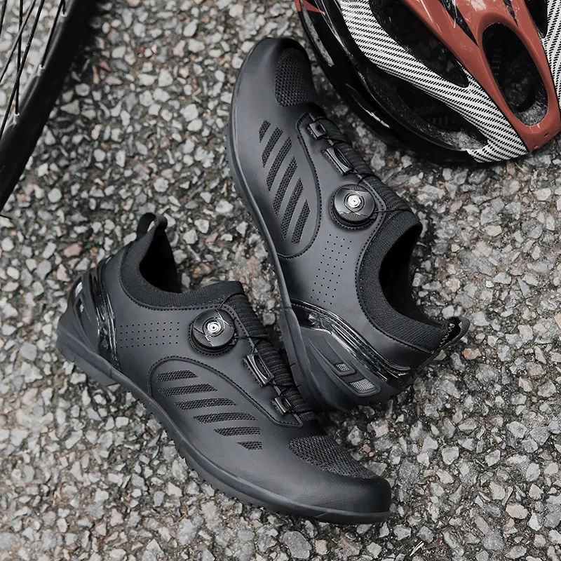 BBMTR Cycling Shoes Unisex Low Top Black/Gray/Denim Blue/Purple-2