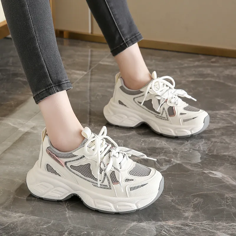 BBMTR Breathable Height Increase Low Top Chunky Sneakers Women's-3