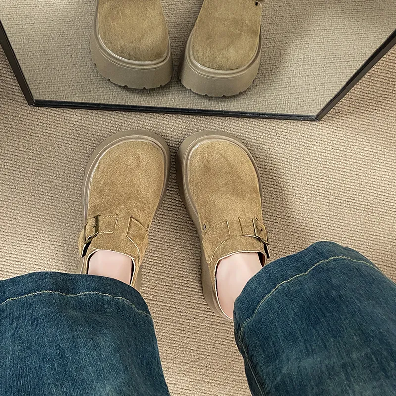 BBMTR Loafers Women's Khaki Chestnut-1