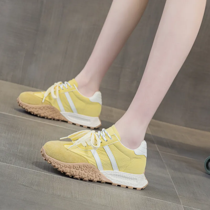 BBMTR Skateboard Shoes Women's Low Top Beige/Ginger Yellow/Misty Purple-7