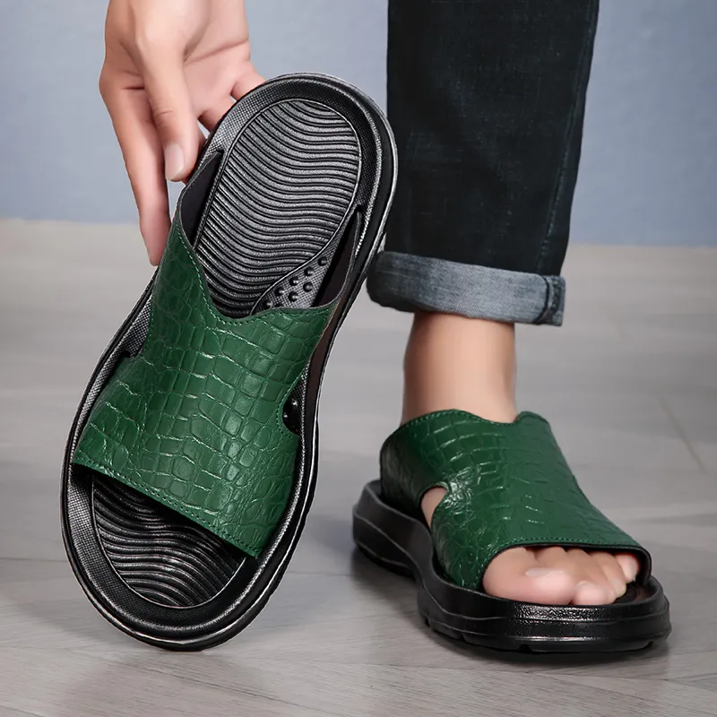 BBMTR Slide Slippers Men Black/Brown/Blue/Green-19