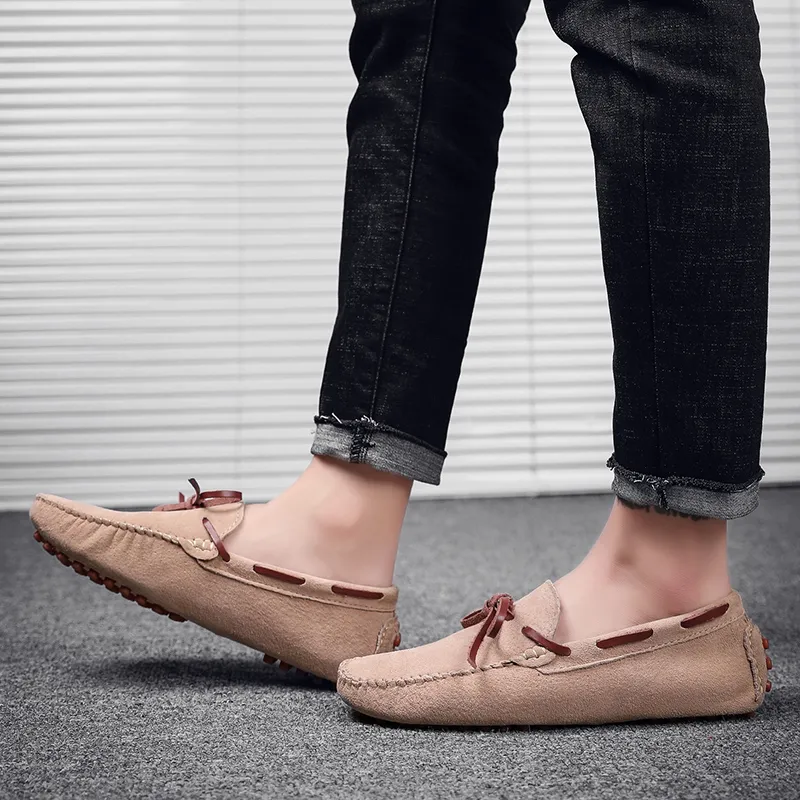 BBMTR Gommino Loafers Men Beige Yellow Black Light Brown Army Green Dark Blue-1