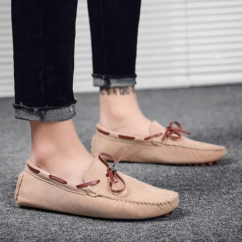 BBMTR Gommino Loafers Men Beige Yellow Black Light Brown Army Green Dark Blue-3