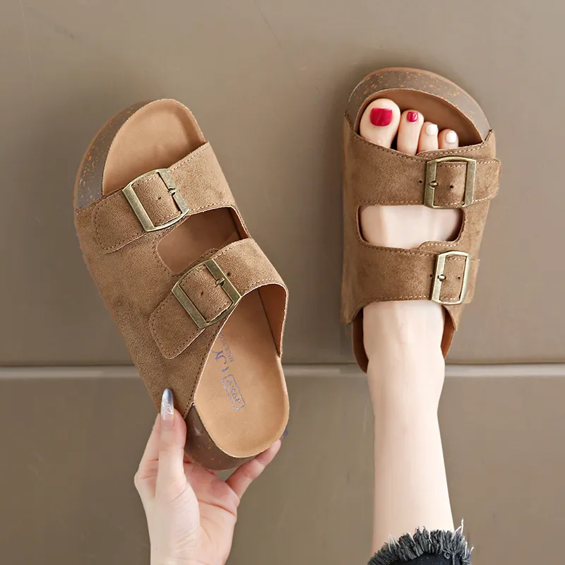 BBMTR Slide Slippers Women's Ecru/Khaki/Pink/Yellow-7