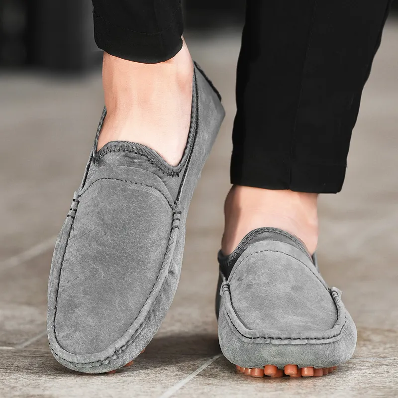 BBMTR Gommino Loafers Men Brown Gray Khaki Black-5
