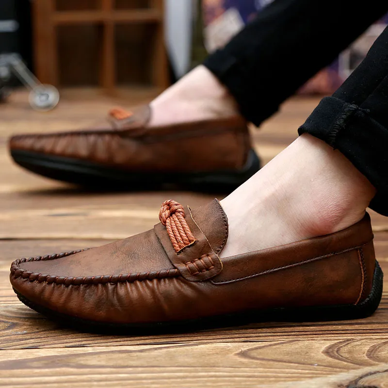 BBMTR Gommino Loafers Men Black Brown Blue-2