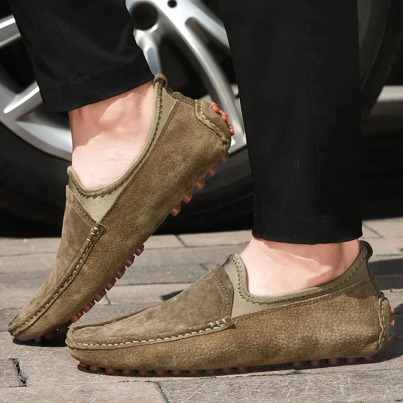 BBMTR Gommino Loafers Men Brown Gray Khaki Black-9