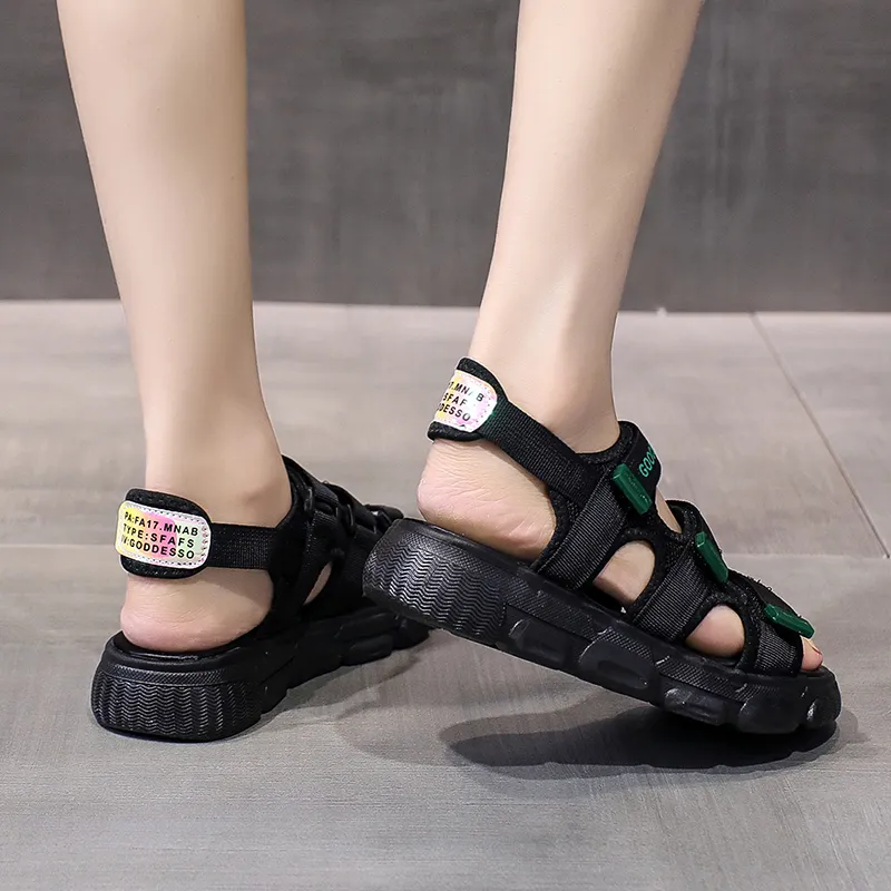BBMTR Beach Sandals Women's Beige Black-8