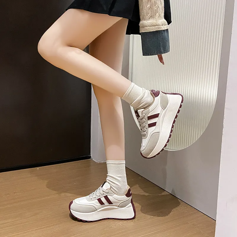 BBMTR Breathable Coverage Balance Lightweight Height Increasing Low Top Chunky Sneakers Women's-15