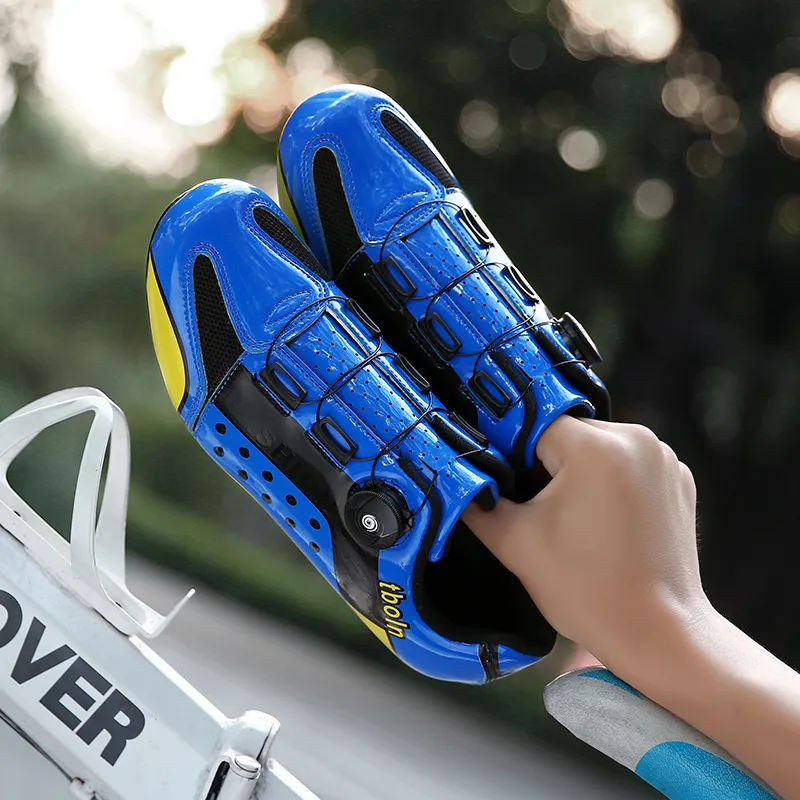 BBMTR Cycling Shoes Unisex Low Top Blue/Yellow/Red-1