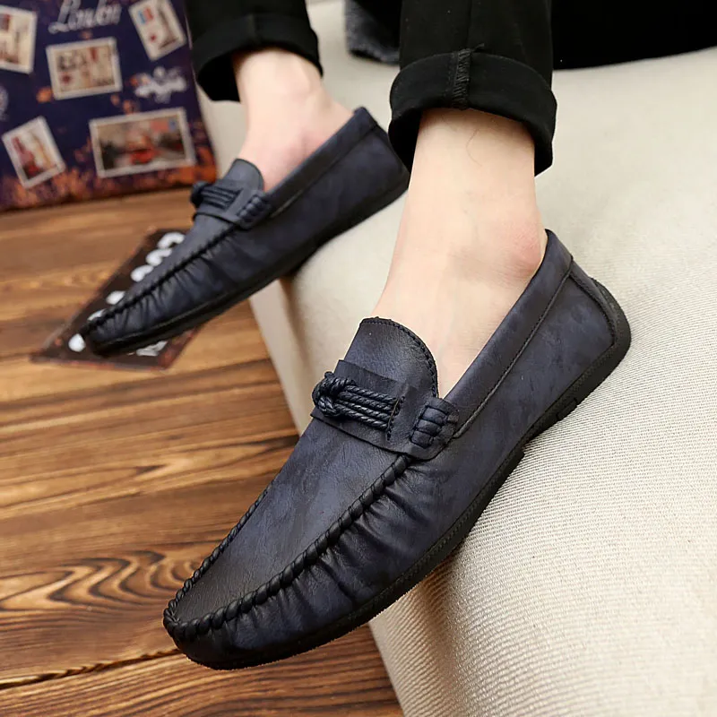 BBMTR Gommino Loafers Men Black Brown Blue-17