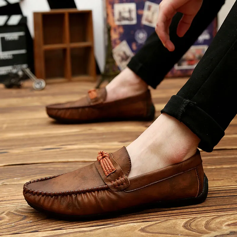 BBMTR Gommino Loafers Men Black Brown Blue-1
