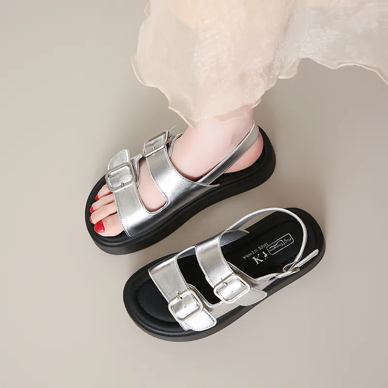 BBMTR Beach Sandals Women's Black/Beige/Silver-9
