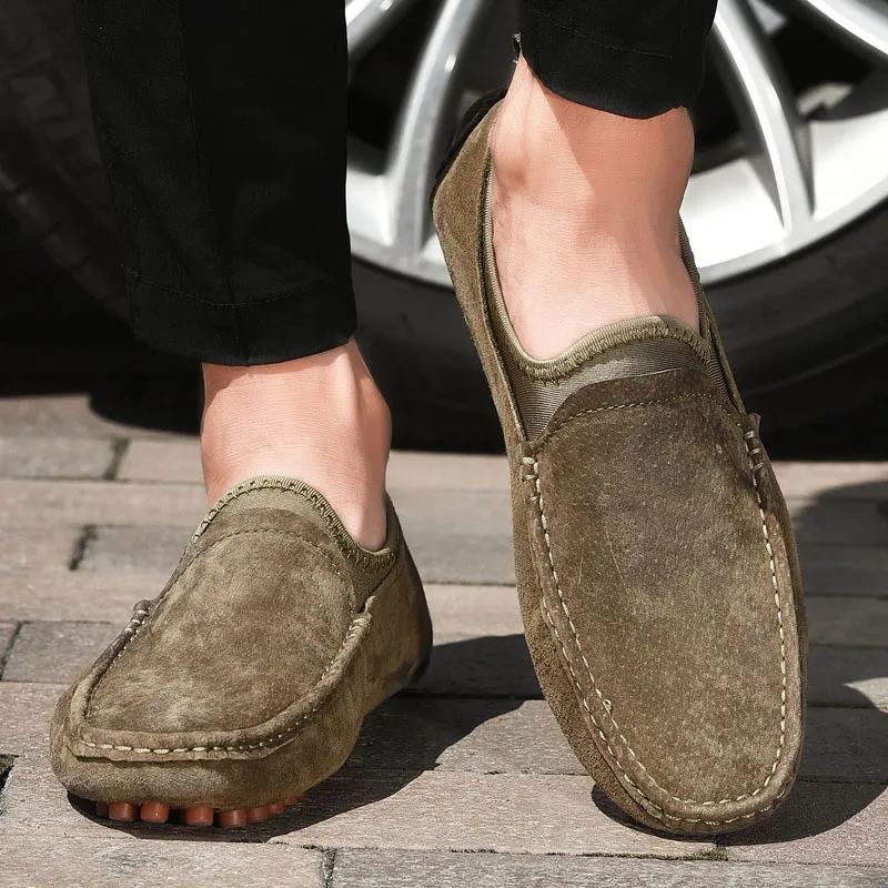BBMTR Gommino Loafers Men Brown Gray Khaki Black-10