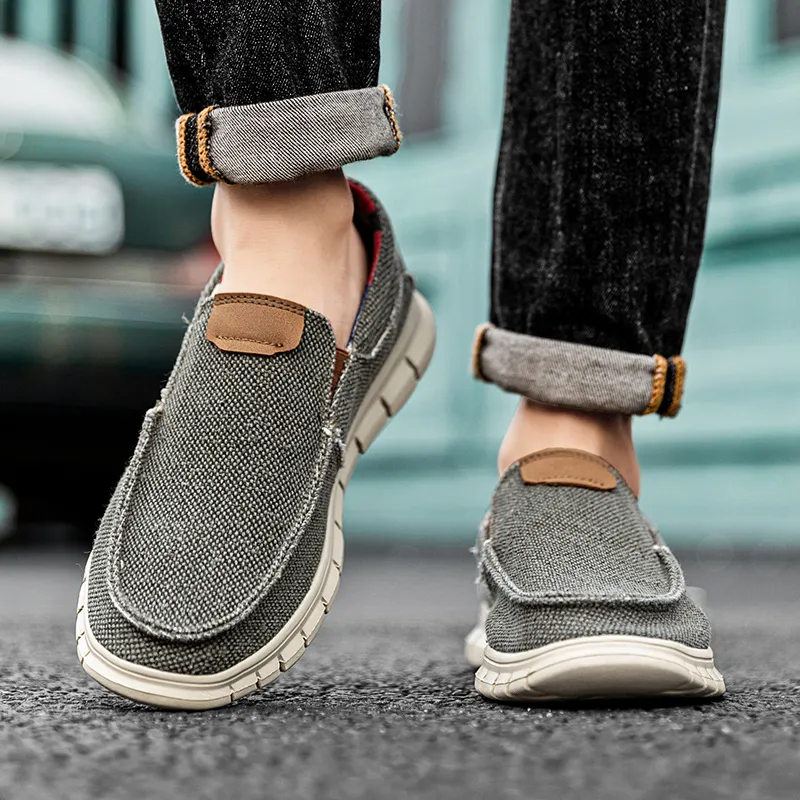 BBMTR Canvas Shoes Men Low Top Dark Gray/Denim Blue/Beige-5