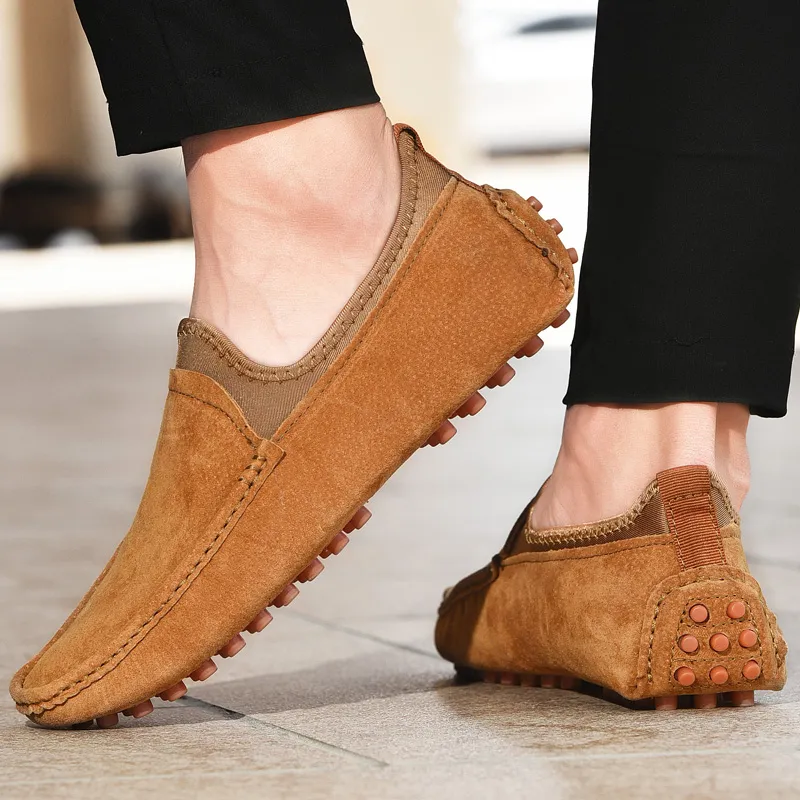 BBMTR Gommino Loafers Men Brown Gray Khaki Black-1