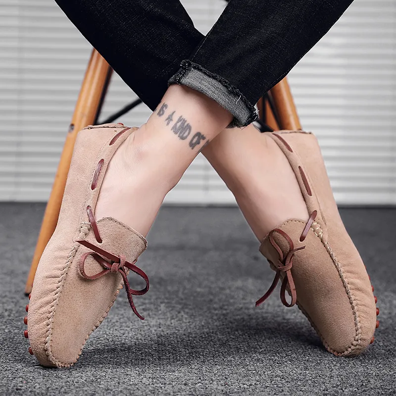 BBMTR Gommino Loafers Men Beige Yellow Black Light Brown Army Green Dark Blue-2